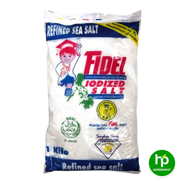 Fidel Iodized Salt Refined Sea Salt 1kg