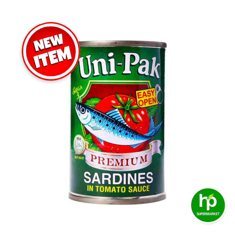 Uni-Pak Sardines In Tomato Sauce Easy Open Canned 155g