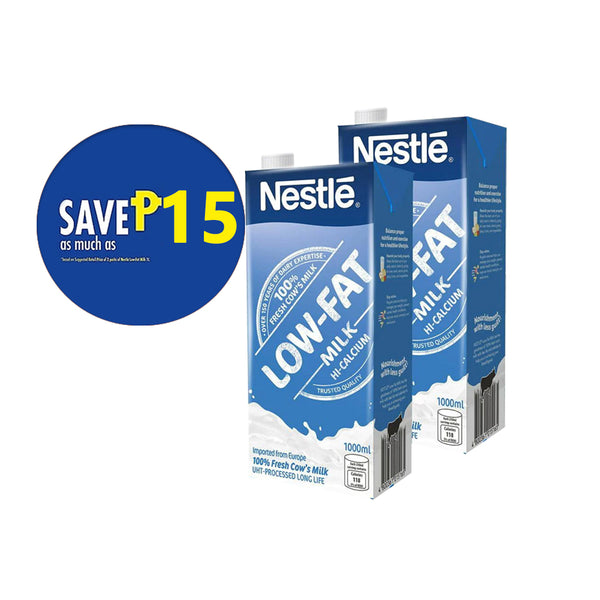 Nestle Low-Fat Milk 1L BUY 2 SAVE 15.00