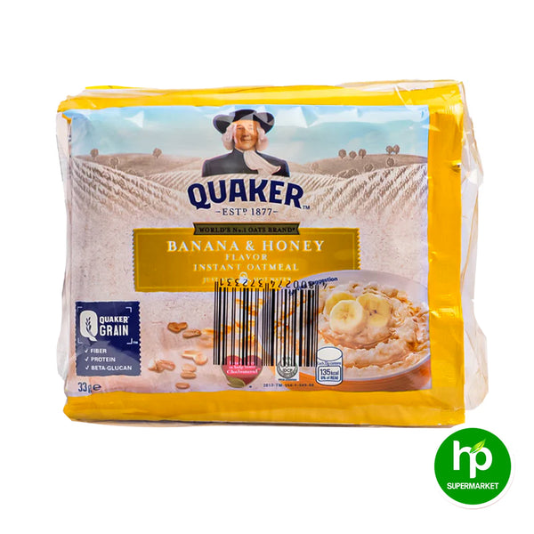 Quaker Banana & Honey Instant Oatmeal 5+1 33g