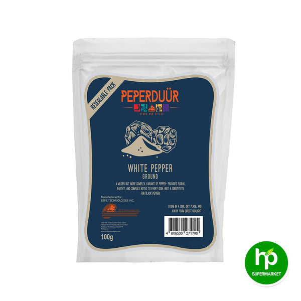 Pepperduur White Pepper Ground 100g