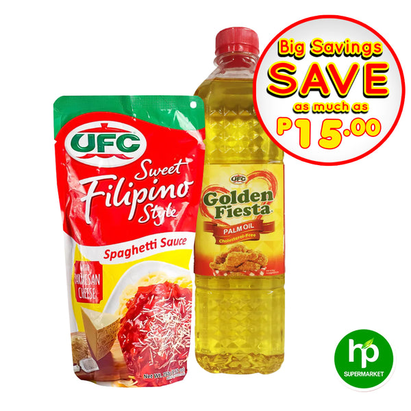 Buy UFC Spaghetti Sauce 250g + Golden Fiesta Palm Oil Save P15.00