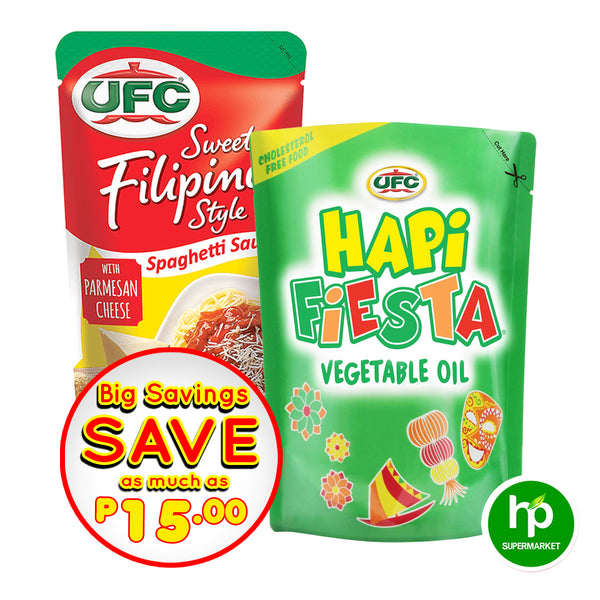 Buy Spaghetti Sauce 1kg + Hapi Fiesta Vegetable Oil 1L Sup Save P30.00