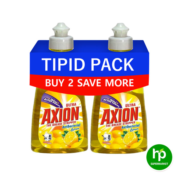 Axion Dishwashing Liquid Antibacterial Lemon 250g Tipid Pack