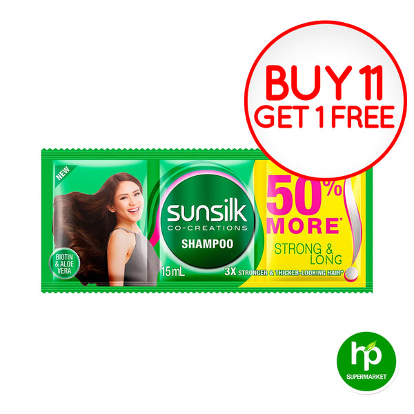 Buy 11 Sunsilk Shampoo Strong & Long 15ml Get 1 Free