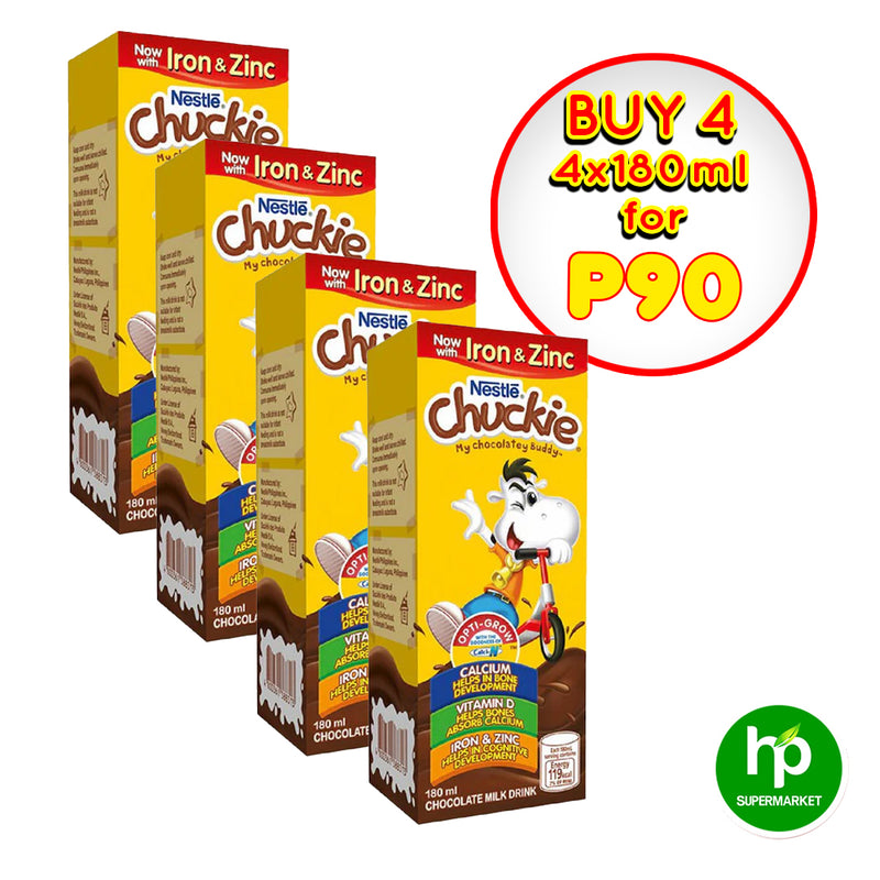 Nestle Chuckie Chocolate Milk Drink 180mlx4