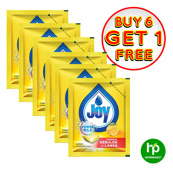 Buy 6  Joy Dishwashing Liquid Lemon 18.5ml Get 1 Free