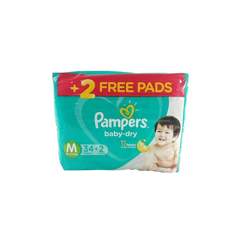 Pampers Baby Dry Medium Medium 34's