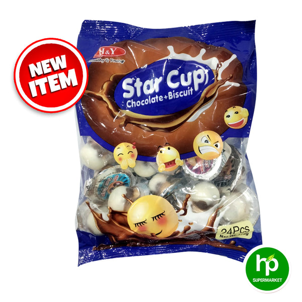 H&Y Star Cup Chocolate+Biscuit 24pcs