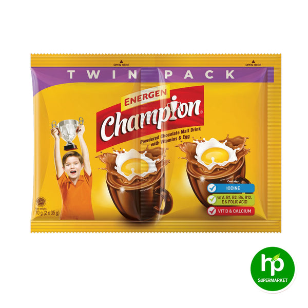 Energen Champion Chocolate Twin Pack 60g