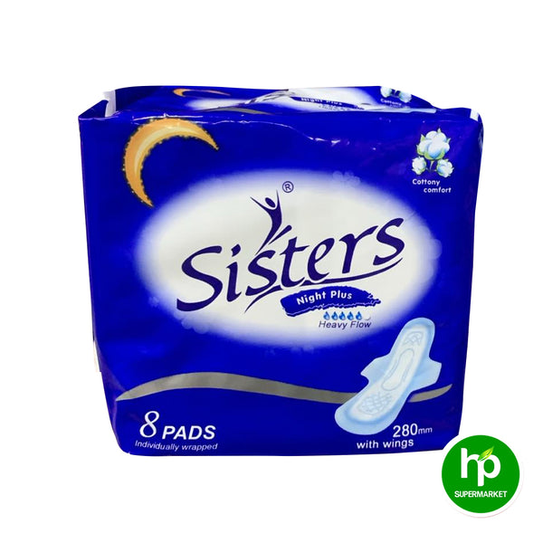 Sisters Cottony Comfort Night Plus 8 Pads