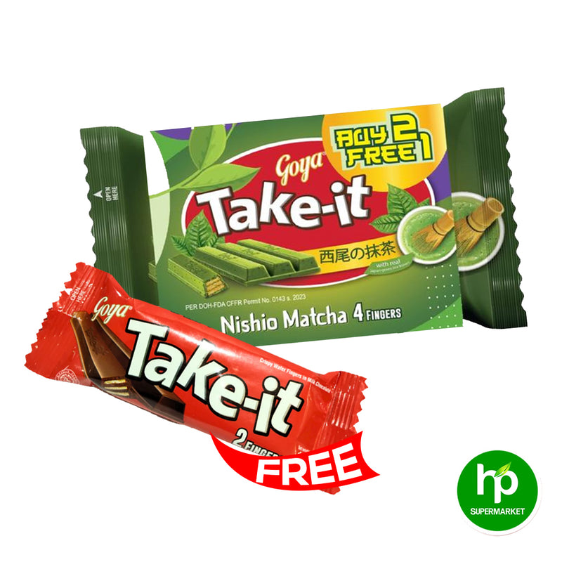 Buy 2 Packs Goya Take It Matcha 35g 4f Get 1 Free Goya Take It Wafer 2f 17g