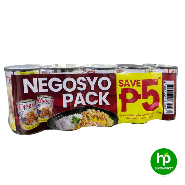 Buy 5 Century Tuna Flakes in Oil  155g Save P5.00