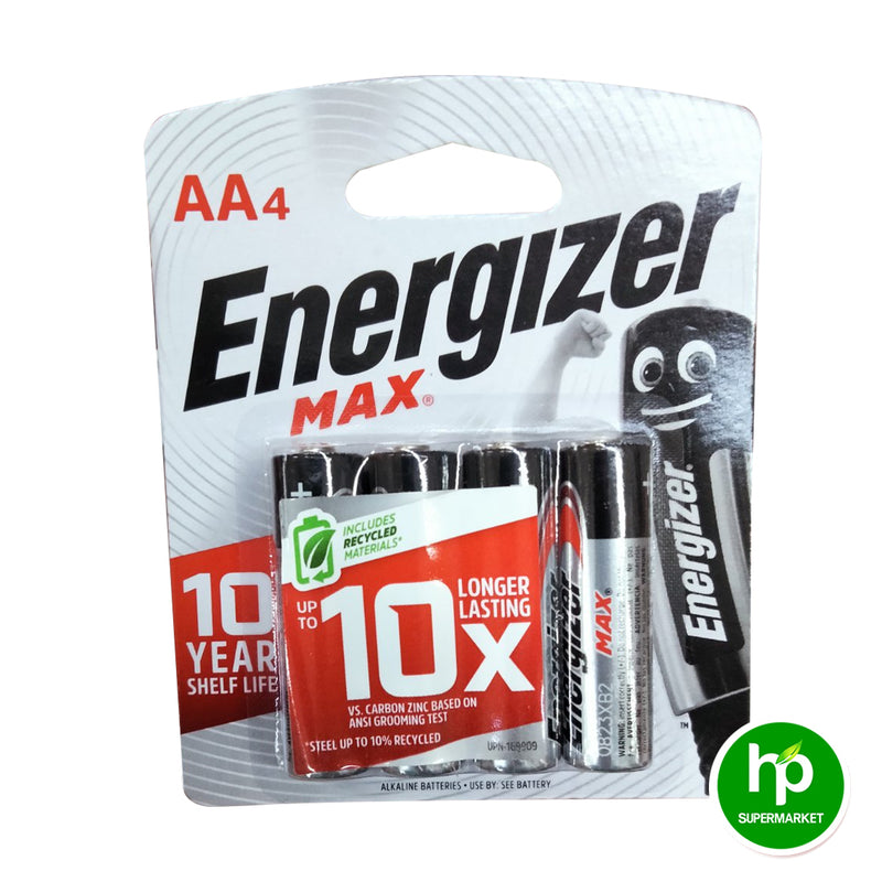 Energizer MAx AA4 Alkaline Batteries E91MAXBP4