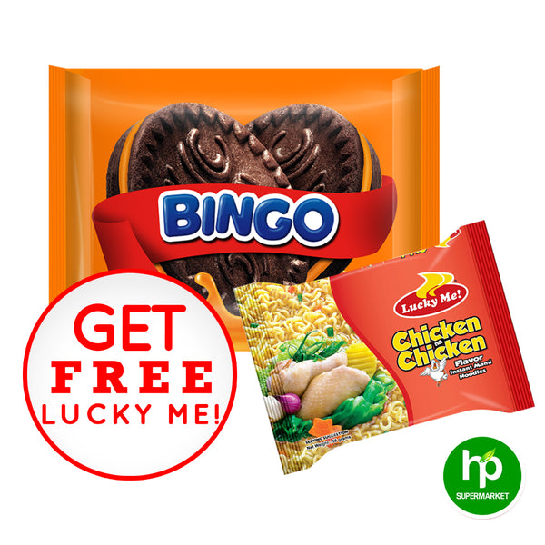 Bingo Cookie Sandwich Orange filled Choco 10's Get Free Lucky Me!