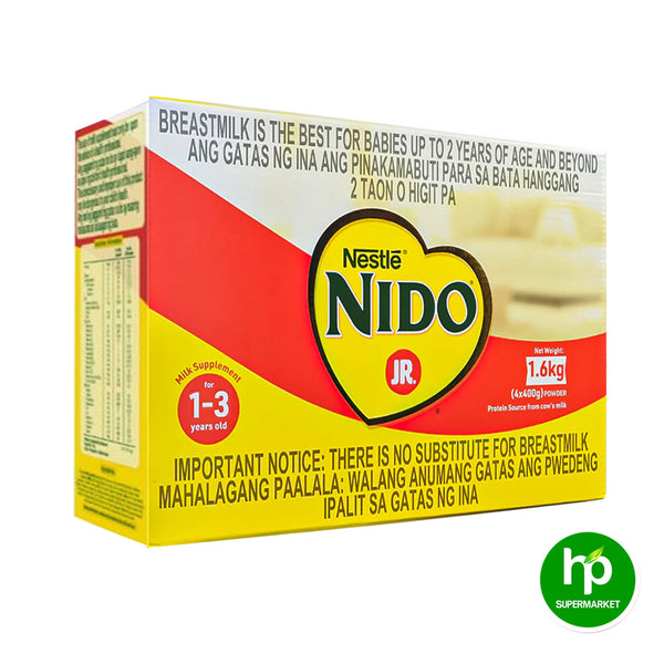 Nido Junior Milk Supplement 1-3 Years Old 1.6kg (4x400g Powder Milk)