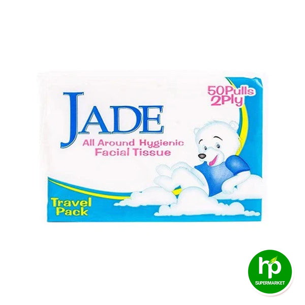 Jade Facial Tissue Travel Pack 2Ply 50 Pulls