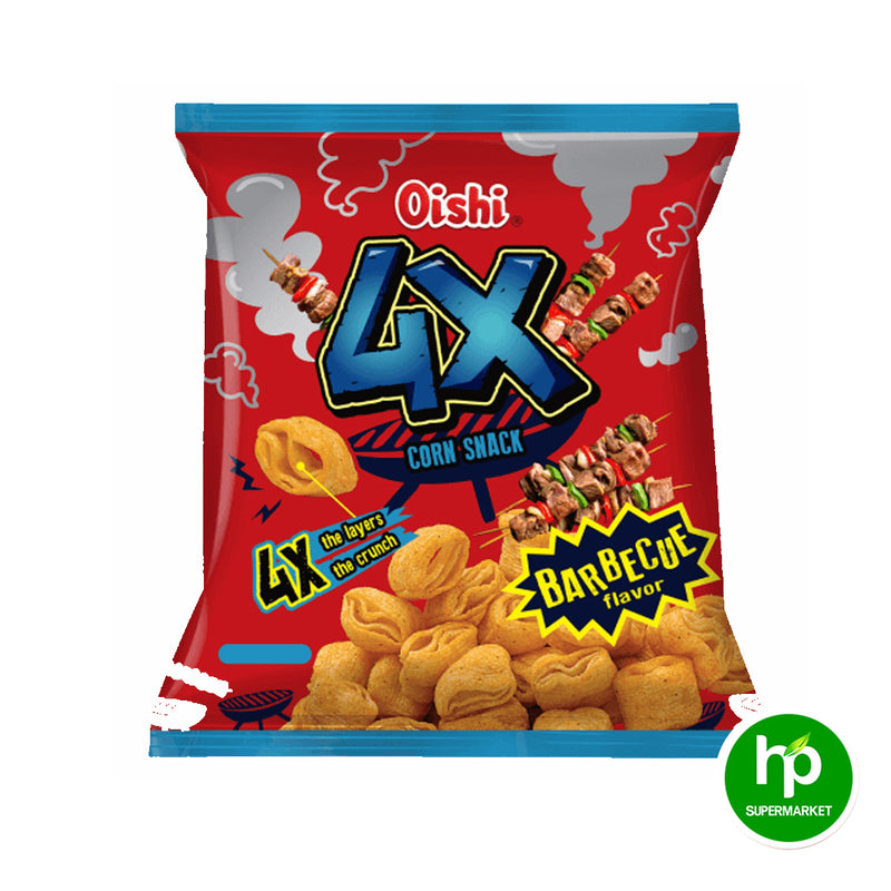 Oishi 4X Corn Snack Barbecue Flavor 24g