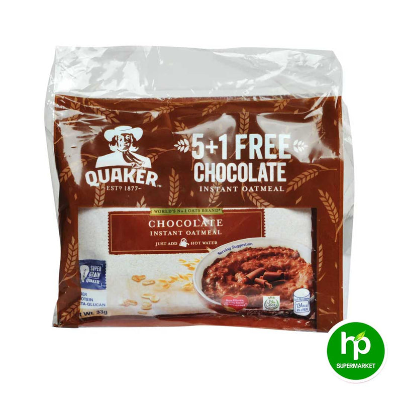 Quaker Chocolate Instant Oatmeal 5+1 33g