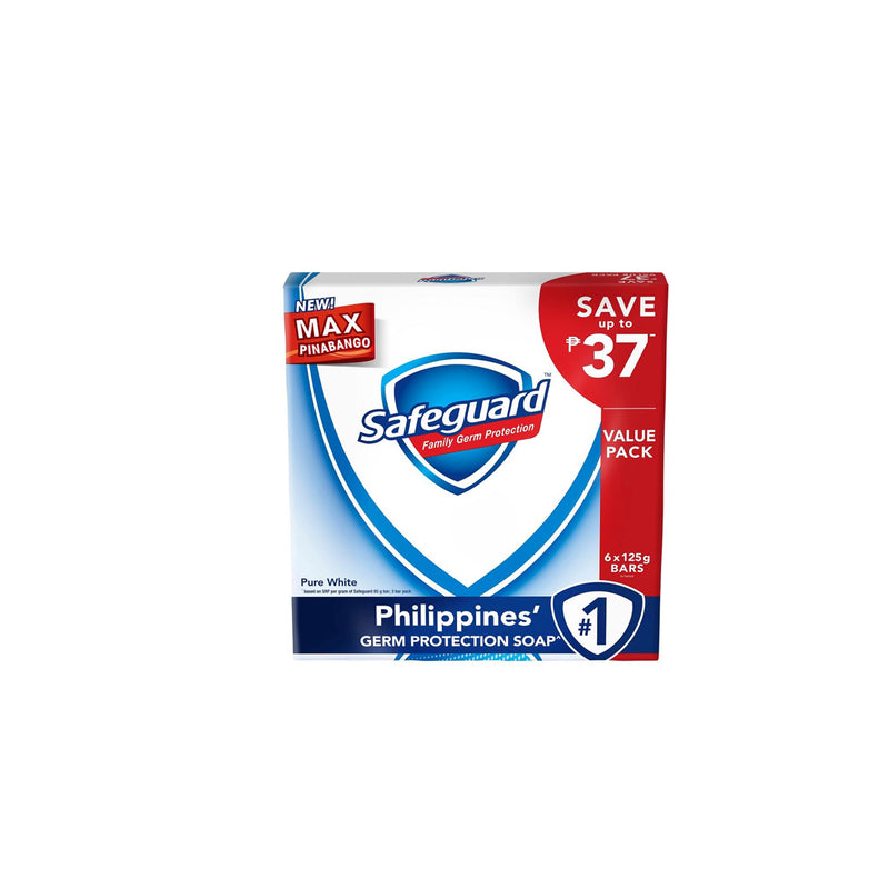 Safeguard Bar Pure White Value Pack 6x135G