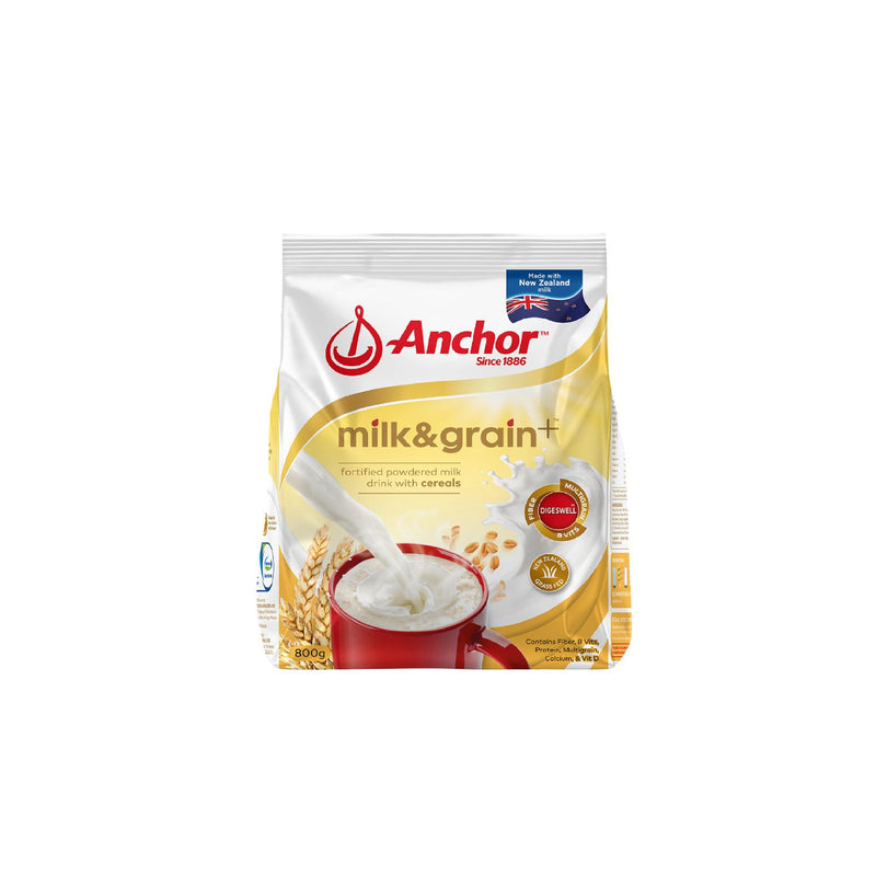 Anchor Milk & Grain Plus Plain 800G