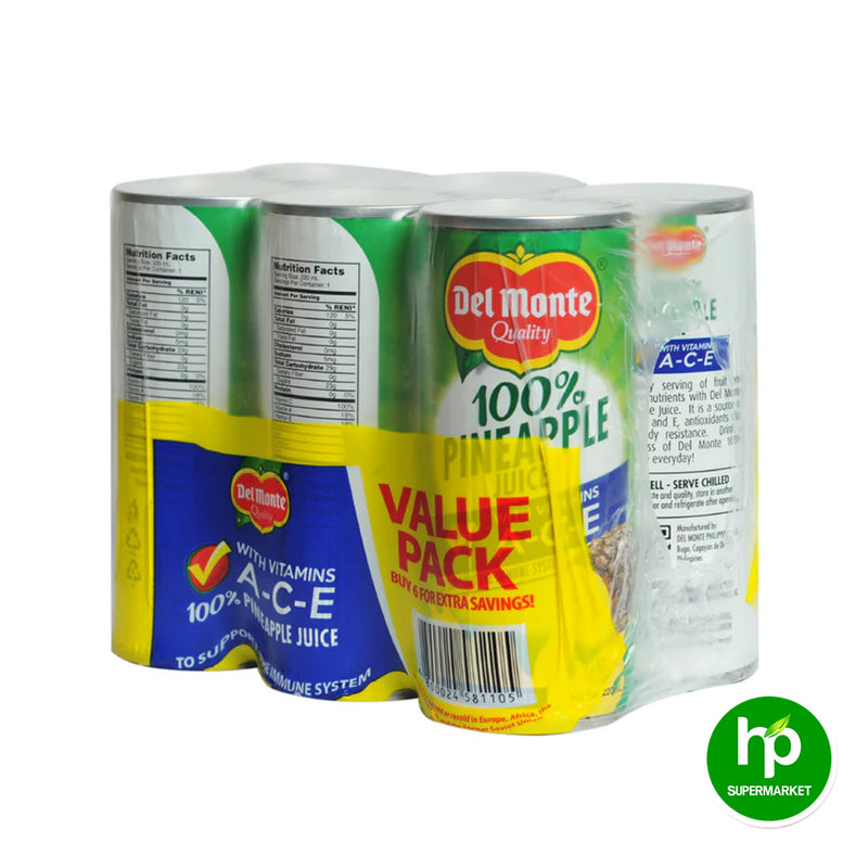 Buy Delmonte A-C-E Pineapple juice 240ml Value Pack