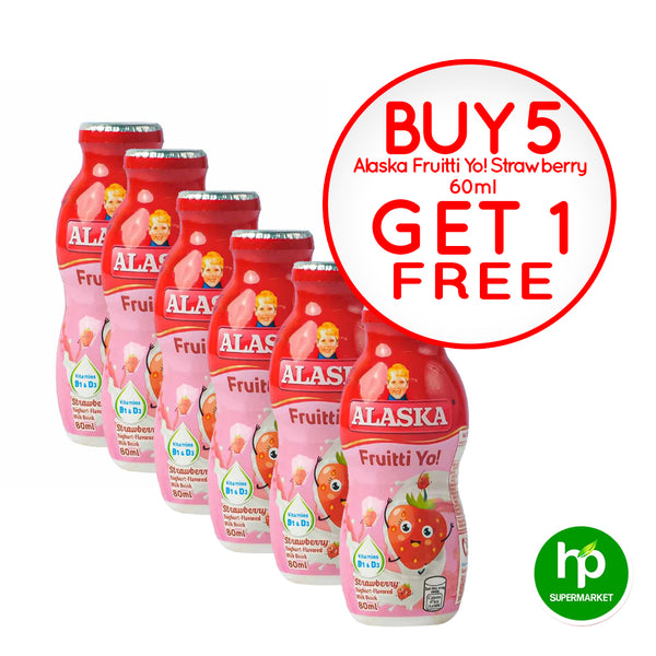 Buy 5 Alaska Frutti Yo! Strawberry 60ml Get 1 free