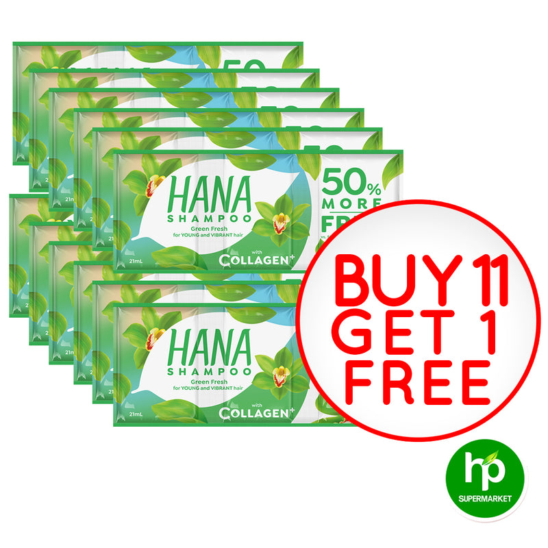 Buy 11 Hana Shampoo Green Fresh Get 1 Free