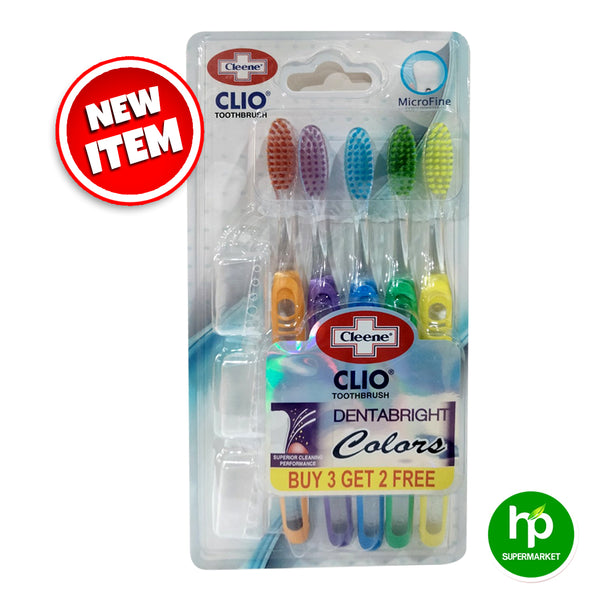 Cleene Clio Toothbrush Detabright Colors Buy 3 Get 2 Free