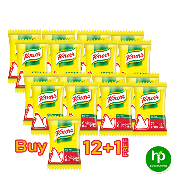 Buy 12 Knorr Chicken Cubes 10g Get 1 Free