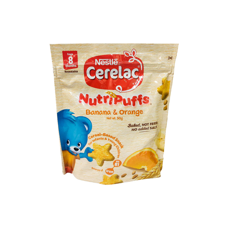 Nestle Cerelac Nutri Puffs Banana And Orange 50g