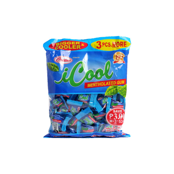 Icool Mentholated Gum 50s 175G