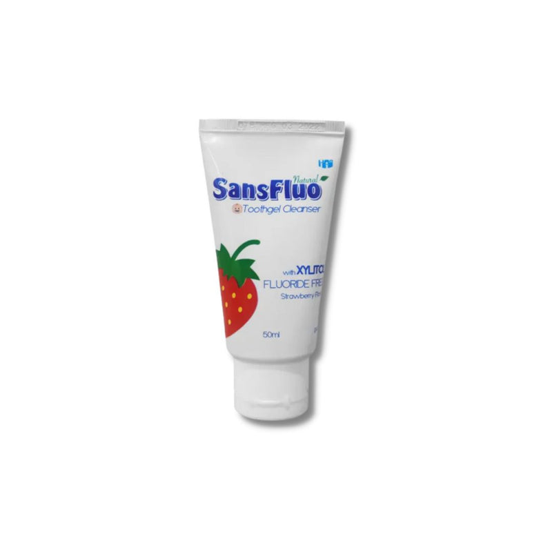 SansFluo Toothgel Cleanser Strawberry Flavor 0-4yrs 50ml