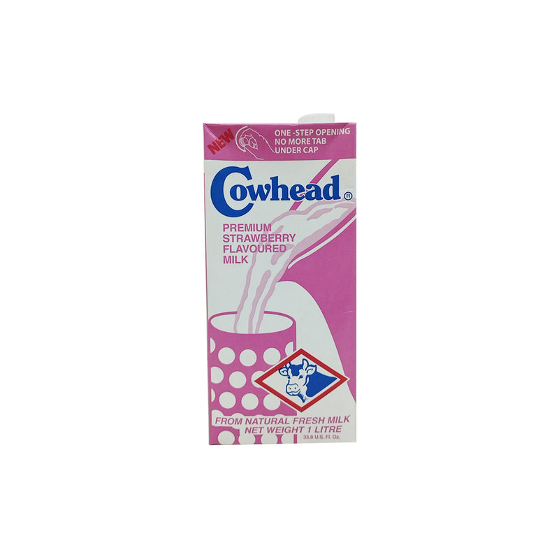 Cowhead Premium Strawberry Flavoured Milk 1L