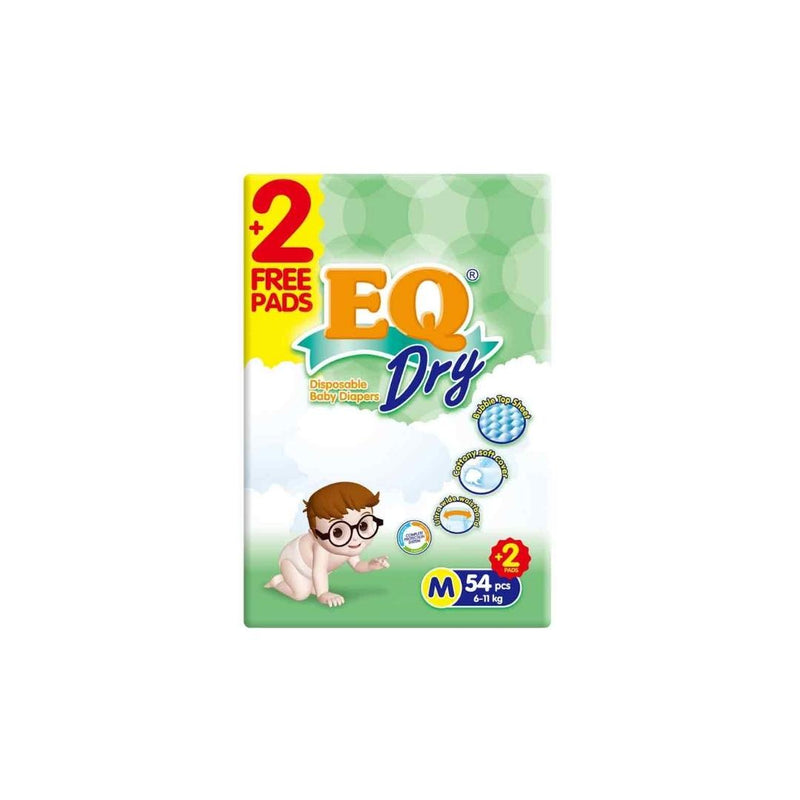 EQ Diapers Dyr Medium 54's