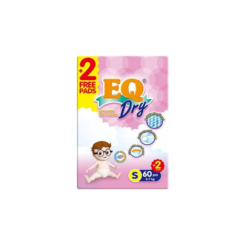 EQ Diapers Dry Small 60's