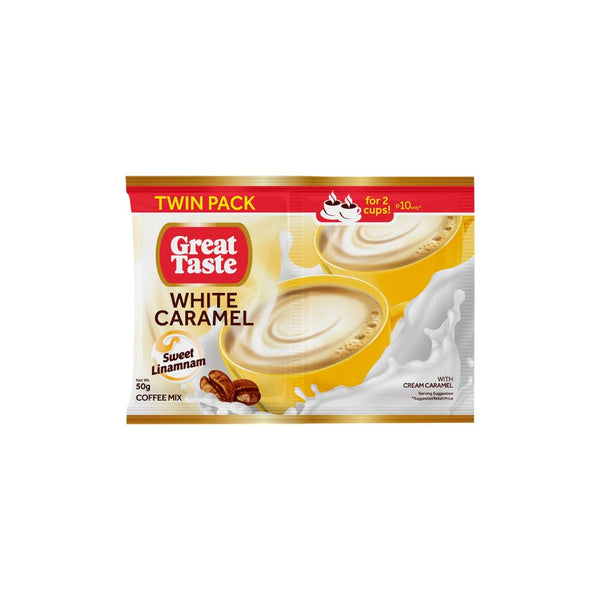 Great Taste White Caramel Twin Pack 50g