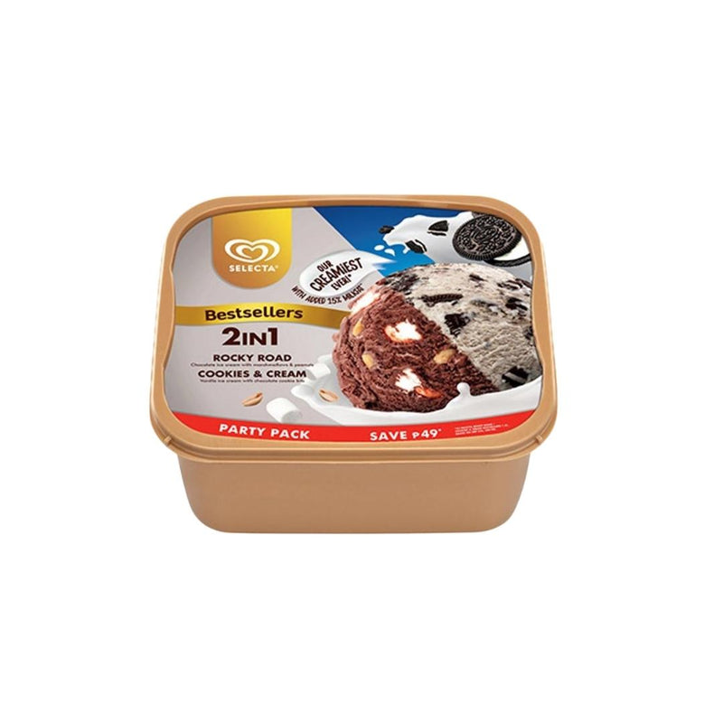 Selecta 2 in 1  Supreme Rocky Road Cookies & Cream 2L