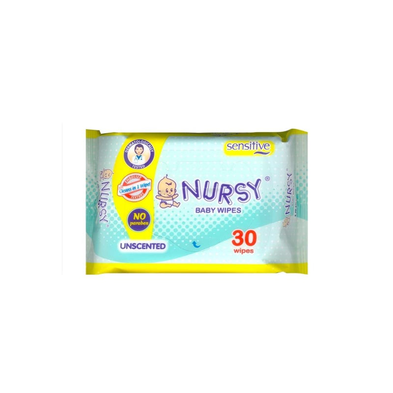 Nursy Baby Wipes Unscented 30's