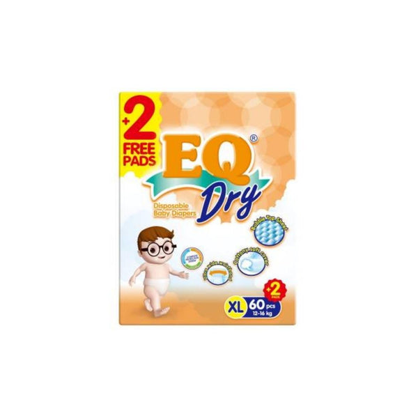 EQ Diapers Dry XL 60's Mega