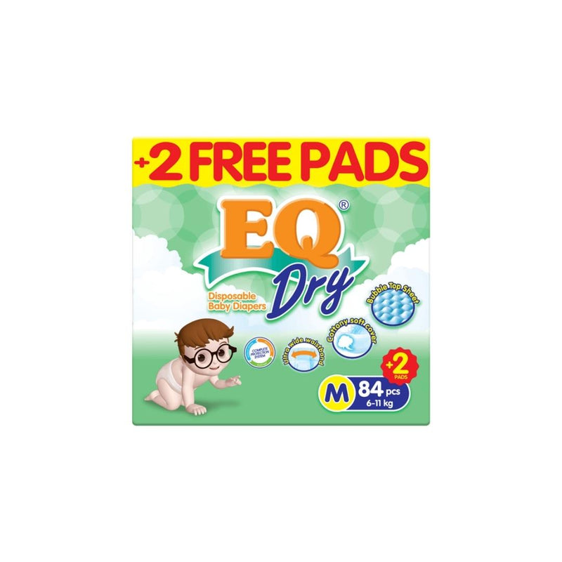 EQ Diapers Dry Mega Medium 84's