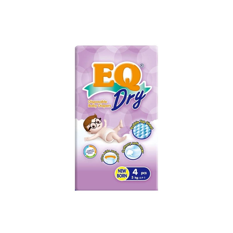 EQ Dry Diapers Mini New Born 5kg 4's