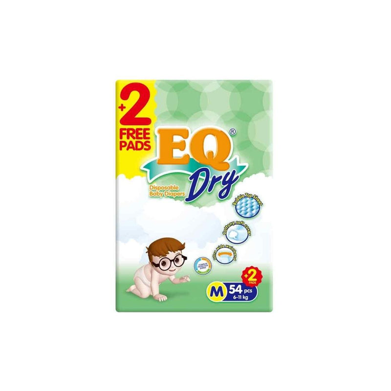 EQ Diapers Dry Jumbo Medium 54's