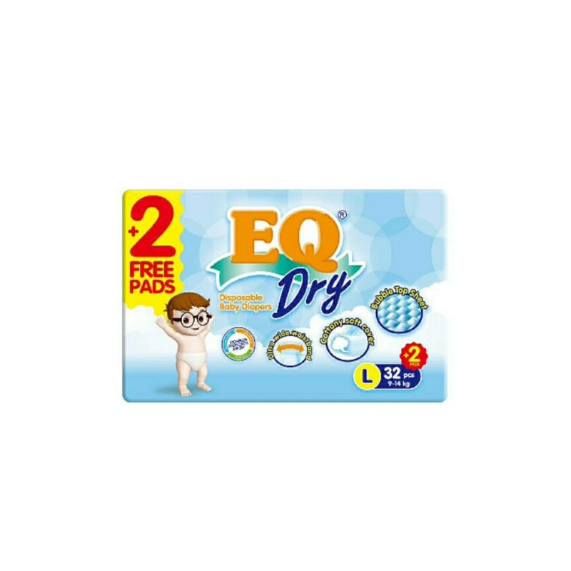 EQ Diapers Dry Large 32's