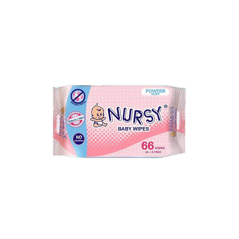 Nursy Baby Wipes 66's Powder Scent