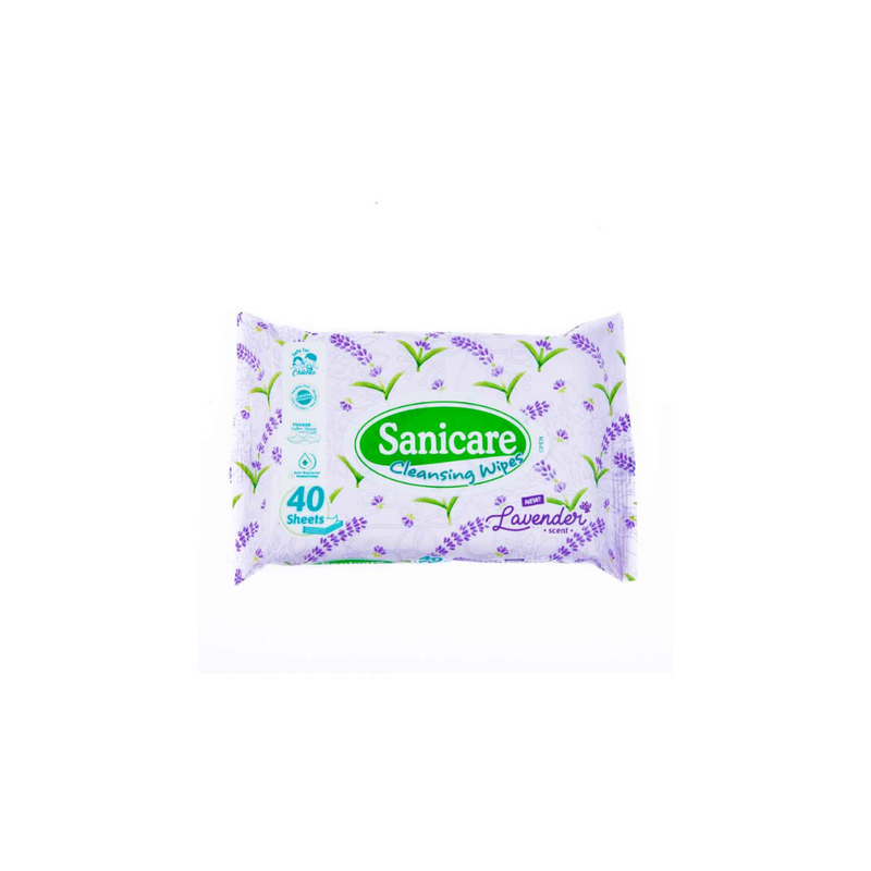 Sanicare Cleansing Wipes Lavender Scent 40's