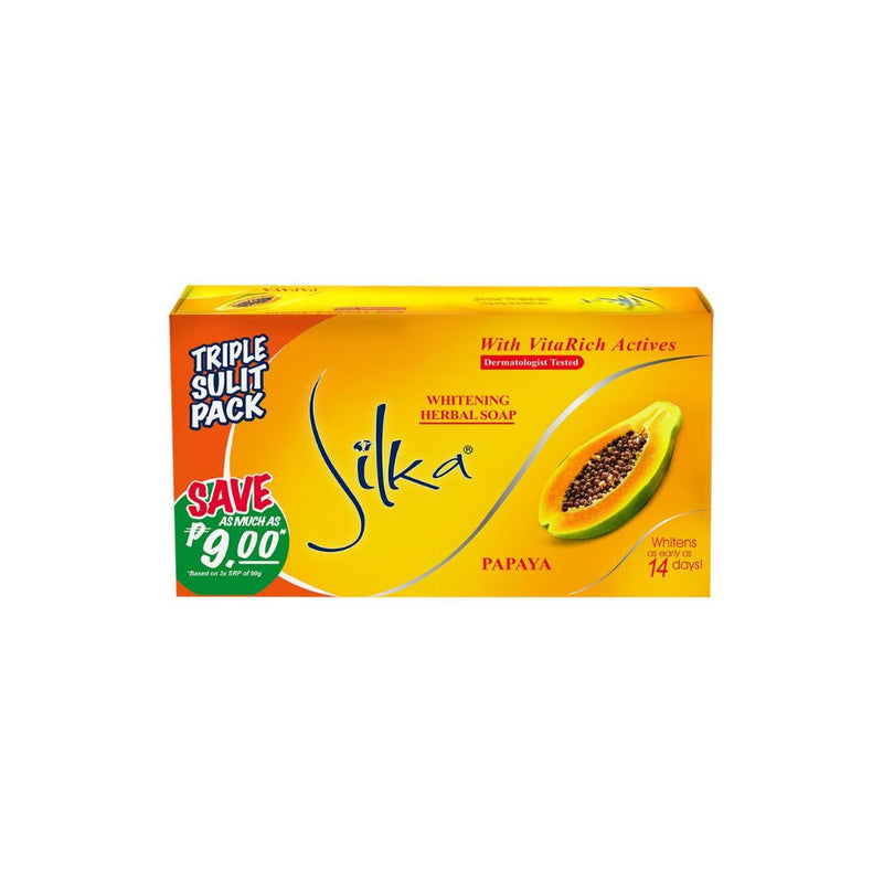 Silka Papaya Soap 90g 3pid Save 9