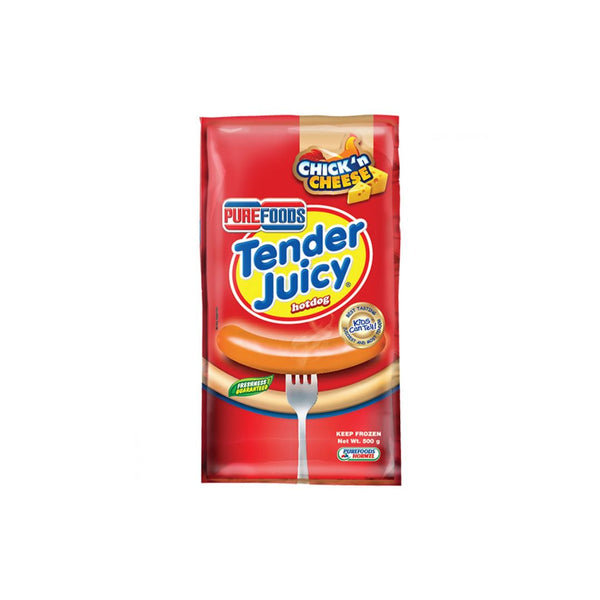 Pure Foods Tender Juicy Chicken Cheese Hotdog 500g