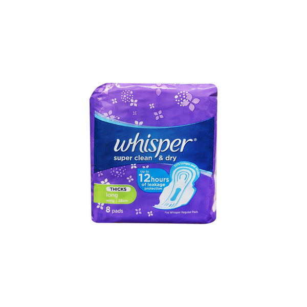 Whisper Clean & Dry Overnight 8's