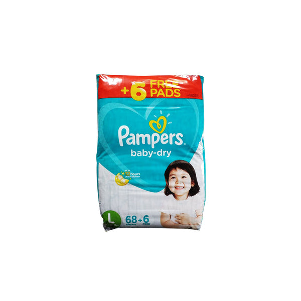 Pampers Baby Dry Super Jumbo 68+6 Large